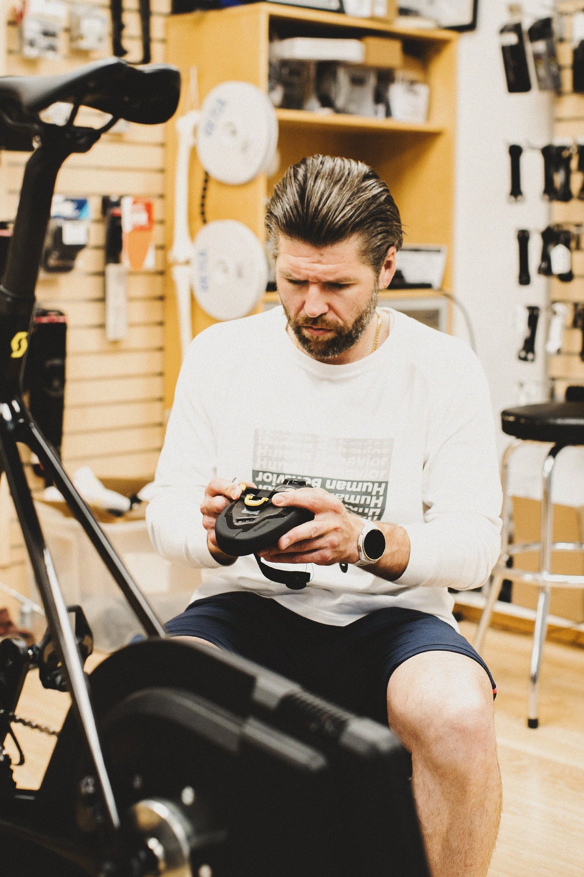 A 1:1 bike fitting at the Aquila showroom